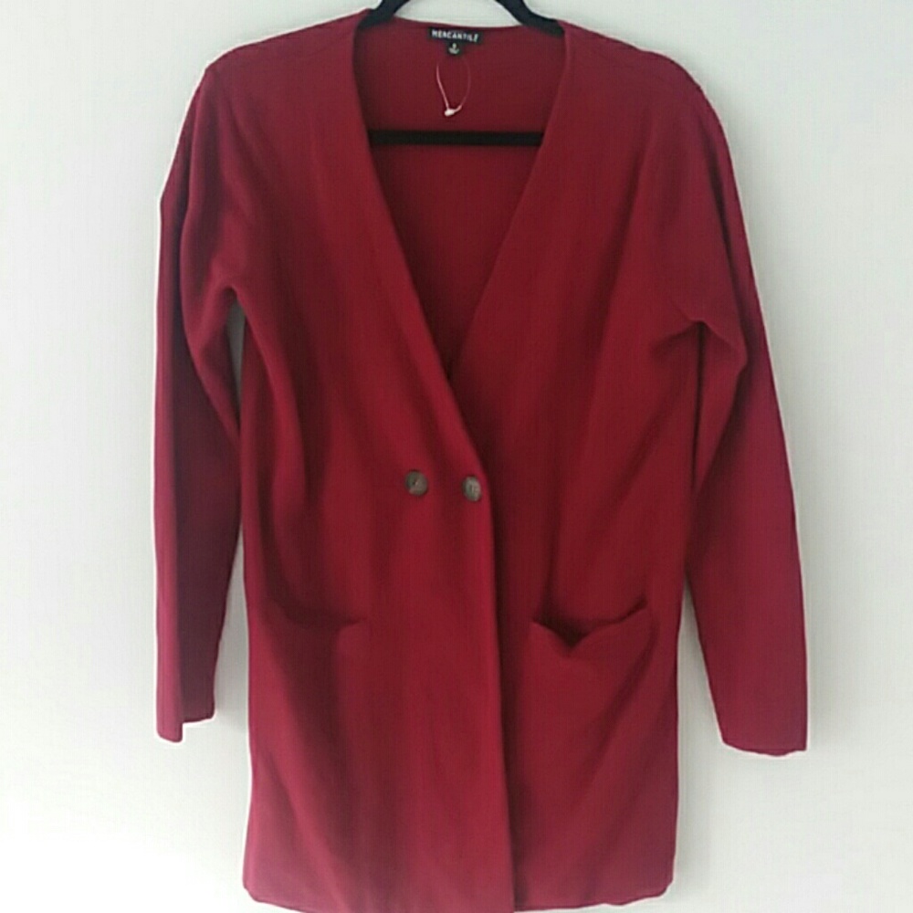 J. Crew Mercantile Collarless Sweater Blazer small
